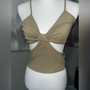 Green crop top size large